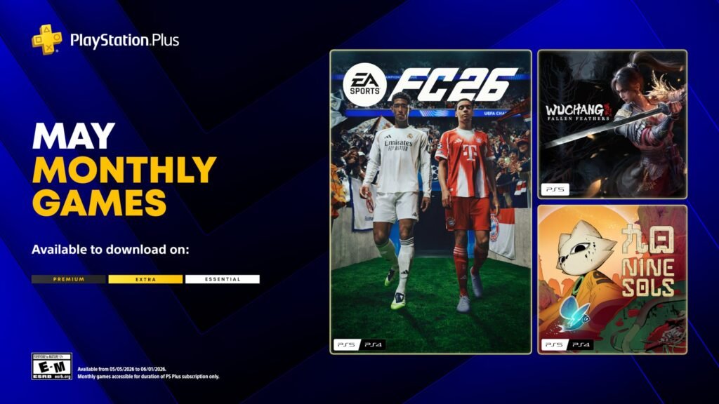 PlayStation Plus Essential adds EA Sports FC 26, Nine Sols and WUCHANG: Fallen Feathers in May 2026