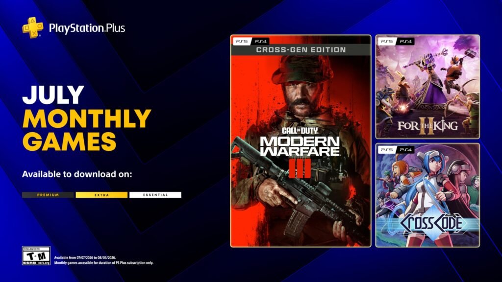 PlayStation Plus luglio 2026: Modern Warfare III, CrossCode e For the King II