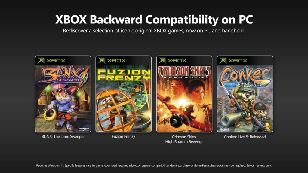 Xbox porta la retrocompatibilità su PC con quattro classici